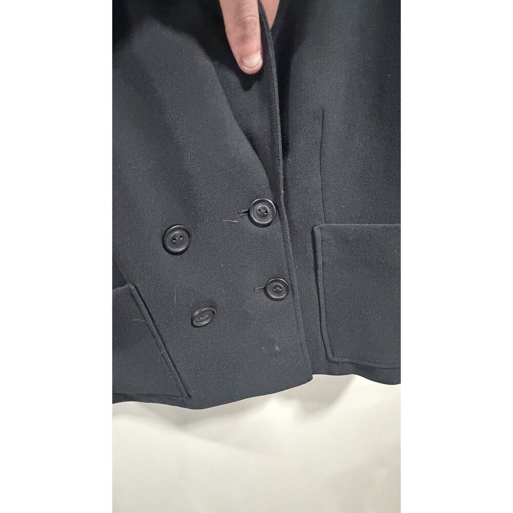 Alfani Jacket Womens 10 Black Double Breasted Mid Blazer Corpcore - Picture 3 of 7